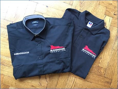 Bloodhound Education Ambassador shirt and polo shirt
